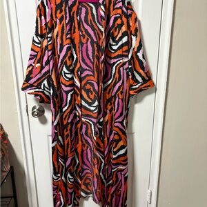 Diane Von Furstenberg x Target Zebra Print Long Robe - NWOT